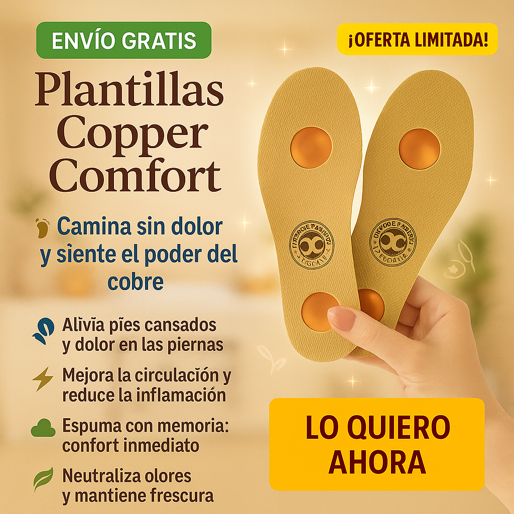 Copper Comfort Plantillas con Cobre (1 par)