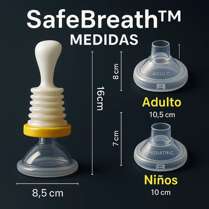 Kit Anti Asfixia incluye 2 tamaños (Niño y Adulto)
