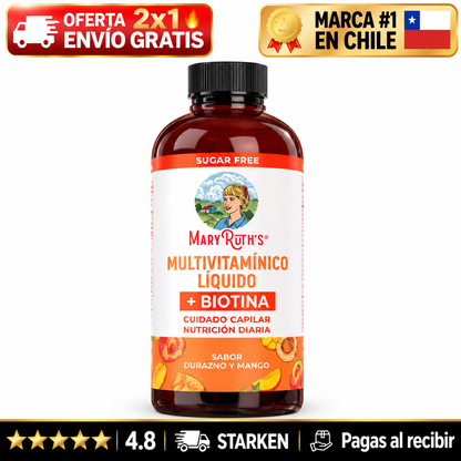 Multivitamínico Líquido + Crecimiento Capilar · Con Lustriva y Biotina®