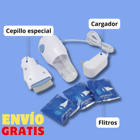 Aspiradora Saca Piojos Eléctrica + 3 Filtros de Regalo