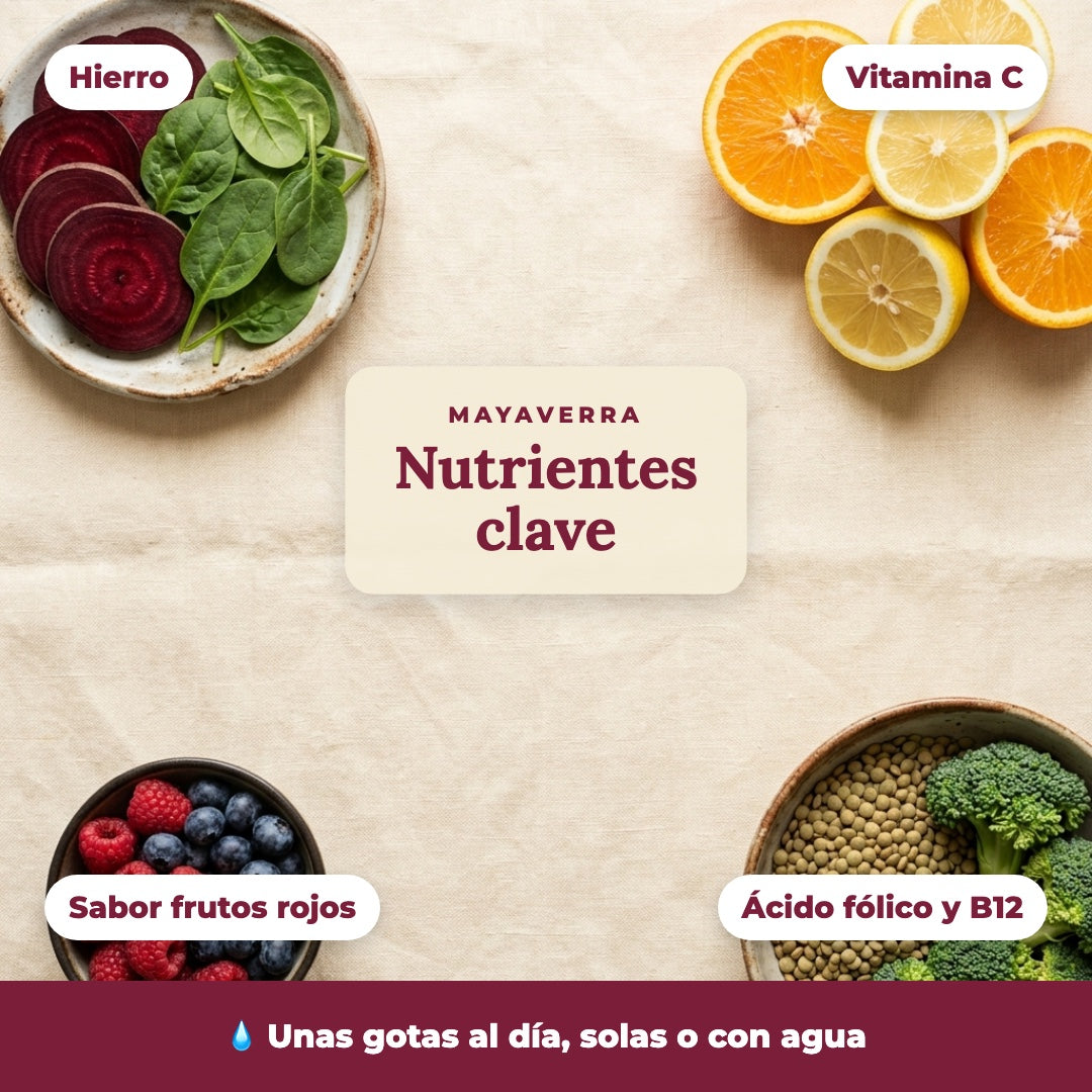 Ferritina Plus MAYAVERRA - nutrientes clave